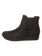 Botki damskie - Clarks Botki "Rose sun" w kolorze czarnym - miniaturka - grafika 1