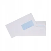 Koperty - Koperty biurowe DL (110x220 mm) z okienkiem białe 50 szt - miniaturka - grafika 1