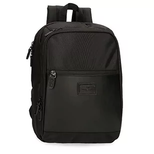 Pepe Jeans Soho Plecak na Laptop Podwójna Przegroda Adapter 13,3" Czarny 25x36x10 cm poliester i PU, Wielobarwny (Wielobarwny), Talla única, plecak na laptopa z dwiema kieszeniami, regulowany - Torby na laptopy - miniaturka - grafika 1