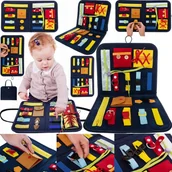 Zabawki sensoryczne - TABLICA MANIPULACYJNA SENSORYCZNA MONTESSORI edukacyjna dla dzieci XXL - miniaturka - grafika 1