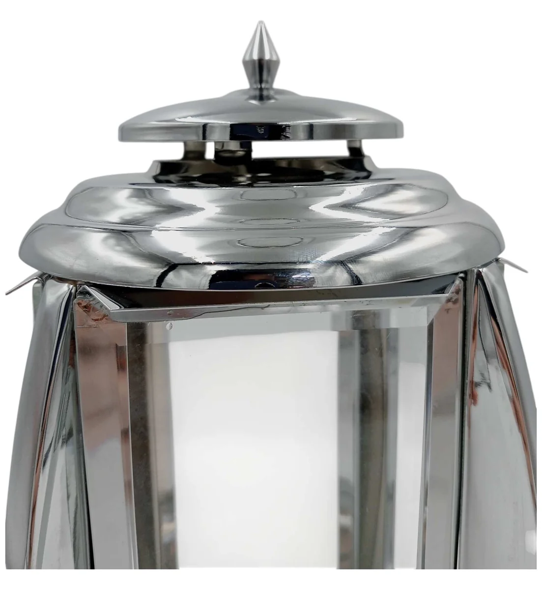 Znicz - PARIS IV silver - lampion metalowy - srebrny