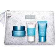 Zestawy kosmetyków damskich - Clarins Hydra Essentiel Hydra-Essentiel Cream 50ml + SOS Fesh Scrub 15ml + Mask SOS Hydra 15ml + kosmetyczka - miniaturka - grafika 1