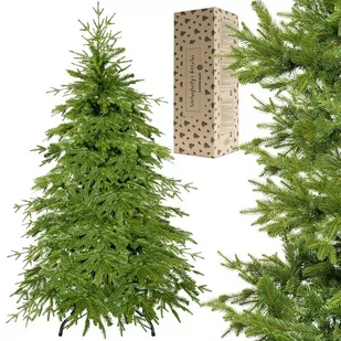 Sztuczna choinka 220 cm świerk naturalny PE drzewko świąteczne - Choinki - miniaturka - grafika 1