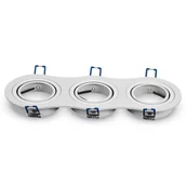 Oprawy, klosze i abażury - Oprawa sufitowa aluminium potrójna okrągła biała 3603 - miniaturka - grafika 1
