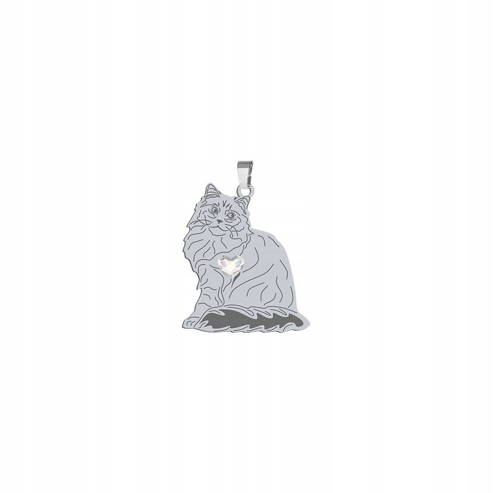 Zawieszka Srebrna Siberian Cat 925 Biżuteria Prezent GRAWER GRATIS