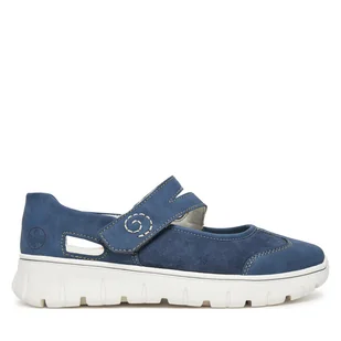 Półbuty Rieker N1350-14 Granatowy - Półbuty damskie - miniaturka - grafika 1