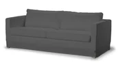 Pokrowce na meble - Dekoria pl Pokrowiec na sofę Karlstad 3-osobową nierozkładaną długi grafit 204 x 89 x 66 cm Edinburgh - miniaturka - grafika 1
