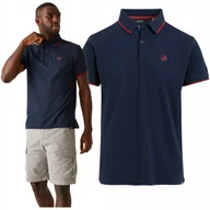Koszulki męskie - Koszulka męska POLO T-Shirt REGATTA TADEO sportowa bawełniana granat 3XL - miniaturka - grafika 1