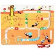 Zabawki interaktywne dla dzieci - TOP BRIGHT drewniany labirynt z krążkami mrowisko - miniaturka - grafika 1