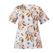 Odzież medyczna - Bluza medyczna damska fartuch kolorowy wzorek 1032 XXS - miniaturka - grafika 1
