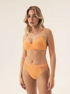 Biustonosze - Biustonosz push-up Saoui Bloovii pomarańczowy 75B - miniaturka - grafika 1