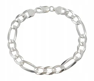 Srebrna Bransoletka Męska Figaro 8,50 mm Soczewkowa pr 925 Grawer Gratis - Bransolety męskie Srebrna Bransoletka Męska Figaro 8,50 mm Soczewkowa pr 925 Grawer Gratis - Bransolety męskie - miniaturka - grafika 1