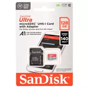 Karty pamięci - SanDisk Karta pamięci 128GB 140 MB/s Ultra microSDXC - miniaturka - grafika 1