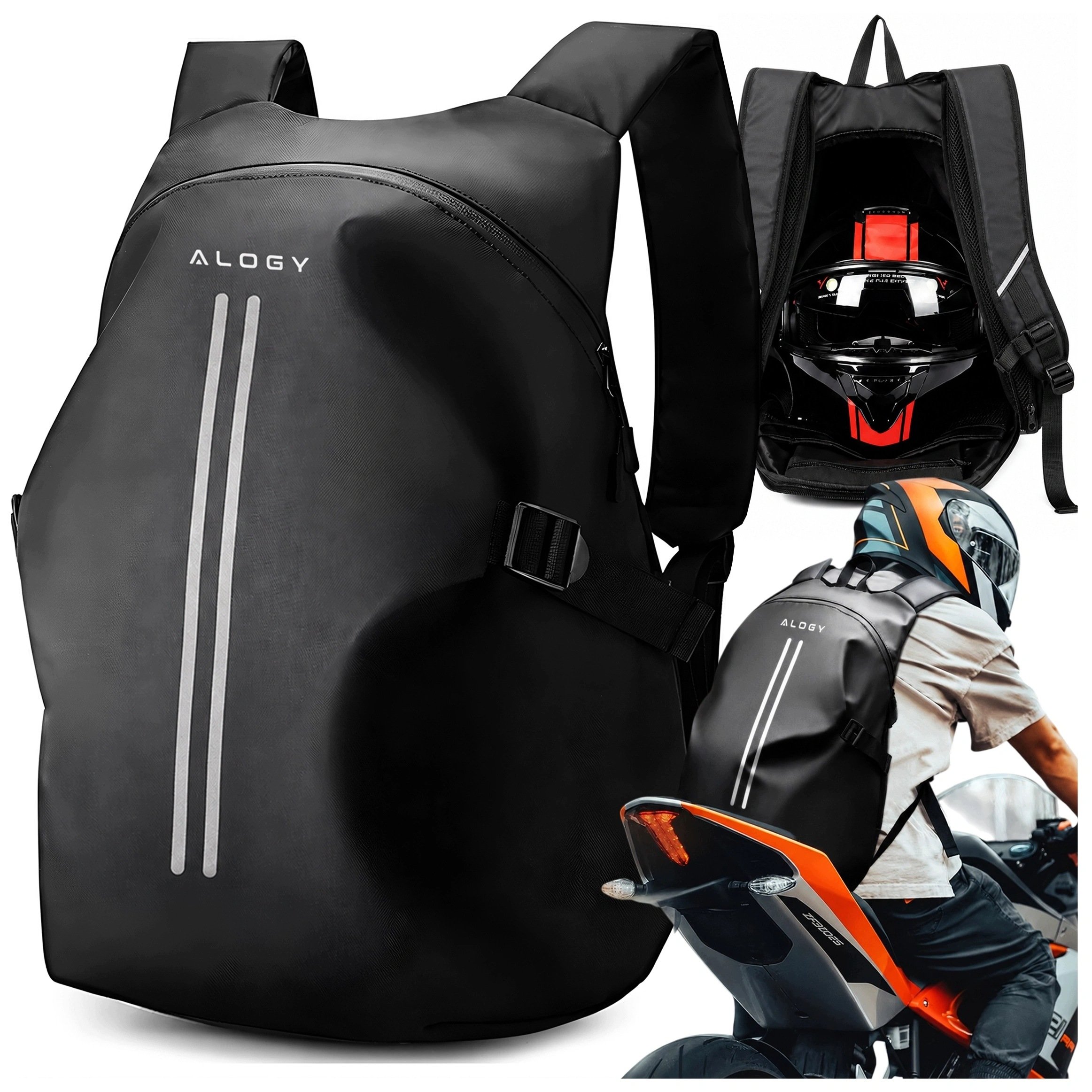 Plecak Wodoodporny Na Motocykl Motor Torba Na Kask Turystyczny Sportowy 40L