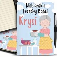 Notesy i bloczki - NOTES NOTATNIK A5 + DŁUGOPIS PRZEPIŚNIK NIEBIAŃSKIE PRZEPISY BABCI IMIĘ Wz - miniaturka - grafika 1