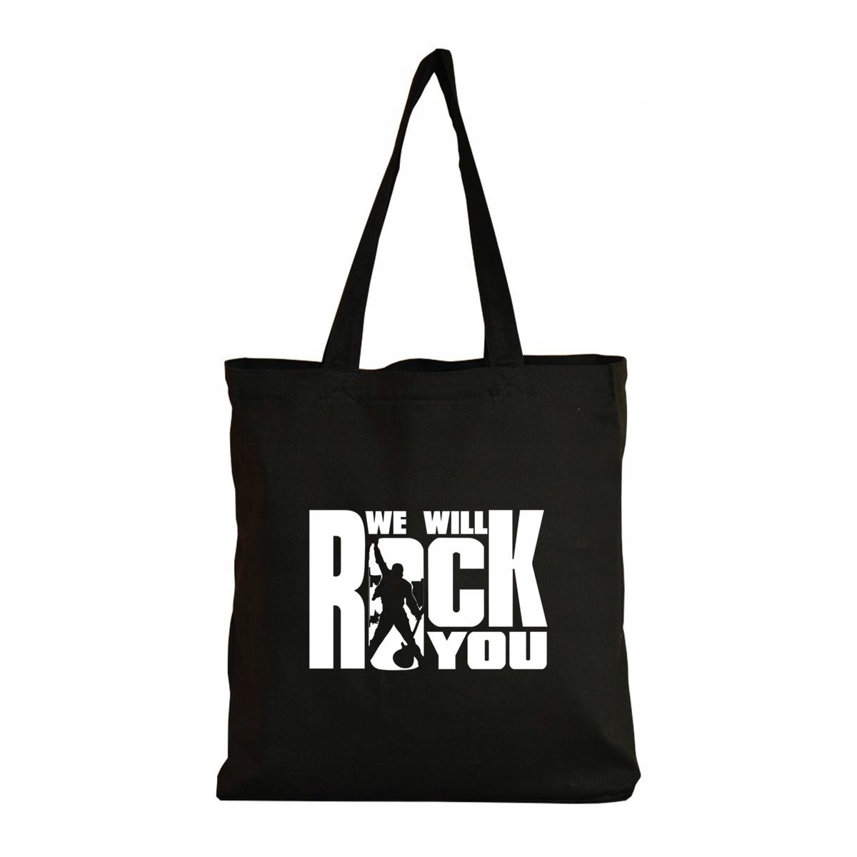 Eko Torba Bawełniana na ramię Zakupy Shopper Torebka We Will Rock You Napis