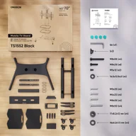 Uchwyty do telewizora - ONKRON TV SET ACC MOBILE STAND/40-70"/BLACK TS1552-B TS1552-B 4603728440576 - miniaturka - grafika 1