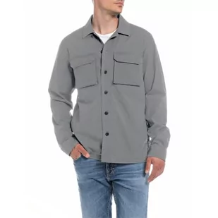 Replay Koszula męska M4102, szara, rozmiar XXL (DE), 319 Steel Grey, XXL - Koszule męskie - miniaturka - grafika 1