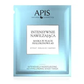 Maseczki do twarzy - Apis Professional Intensywnie nawilżająca maska w płacie hialuronowa 4d Hyaluron 4D 20g - miniaturka - grafika 1
