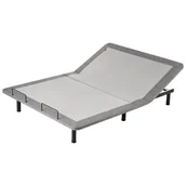 Łóżka dla dzieci i młodzieży - Elektryczny stelaż do łóżka BRUNOY 140 x 200 cm Szary B628963 - miniaturka - grafika 1