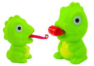 Dinozaur Gumowy Z Wysuwanym Językiem Zielony 8CM - Figurki dla dzieci - miniaturka - grafika 1