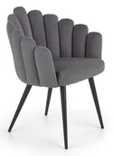 Krzesła - Szare eleganckie tapicerowane krzesło glamour S7-K07 - miniaturka - grafika 1
