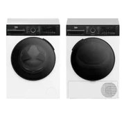 Zestawy zintegrowane AGD - Beko pralka b300 BM3WFU49415WBDC EnergySpin 9kg 1400obr/min + suszarka b300 BM3T49249WBDC 58,6cm 9kg - miniaturka - grafika 1
