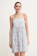 Sukienki - Pepe Jeans sukienka lniana DIVINA kolor biały mini rozkloszowana PL953702 - miniaturka - grafika 1