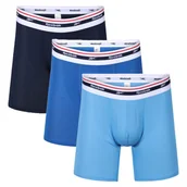 Majtki męskie - Bielizna męska Reebok 150303PKA SPORTS TRUNKS MED FINLO 3PK Niebieska - miniaturka - grafika 1