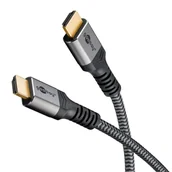 Kable - Kabel HDMI 2.1 8K 60Hz Goobay Plus TEXTIL 3m - miniaturka - grafika 1