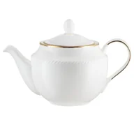 Dzbanki i imbryki - Dzbanek do herbaty porcelanowy złota linia 1,3 litra CAMILLA - miniaturka - grafika 1