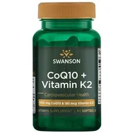 Witaminy i minerały - SWANSON Koenzym Q10 100mg + Witamina K2( 60 kap) B073-84802 - miniaturka - grafika 1