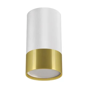 Sufitowa lampa Puzon 04273 Ideus tubka metalowy złoty biały - Lampy sufitowe - miniaturka - grafika 1
