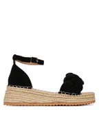 Espadryle damskie - DeeZee Espadryle LE601-59 Czarny - miniaturka - grafika 1
