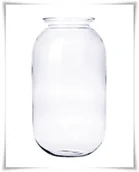 Dekoracje domu - Szklany słoik ozdobny BAŃKA H-42 cm D-23 cm - miniaturka - grafika 1