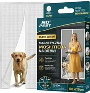 Moskitiery - NO PEST Moskitiera na Drzwi Balkonowe Magnetyczna Siatka na Komary Muchy Osy"Silent Screen" Biała 220x100cm - miniaturka - grafika 1