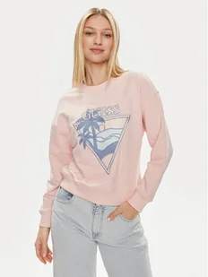Guess Bluza W4GQ11 KBK32 Różowy Relaxed Fit - Bluzy damskie - miniaturka - grafika 1