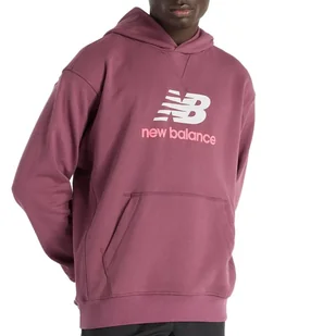 Bluza New Balance MT51512FDP - różowa - Bluzy męskie - miniaturka - grafika 1