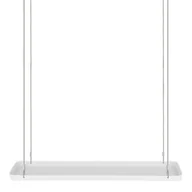 Kwietniki - Kwietnik wiszący 58 x 15 x 21 cm biały DHG - miniaturka - grafika 1