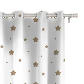 Firany i zasłony dla dzieci - Zasłona dla dzieci BUNNY BLISS wzór D249 | gwiezdne zajączki 150 x 160 cm tkanina standard - miniaturka - grafika 1