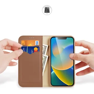 Etui Dux Ducis Hivo Apple iPhone 14 brązowy - Etui i futerały do telefonów - miniaturka - grafika 3