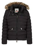 Kurtki damskie - Lonsdale London London Damska kurtka zimowa APPLEDORE Ladies Hooded kurtka zimowa, czarna, XS 114642 - miniaturka - grafika 1