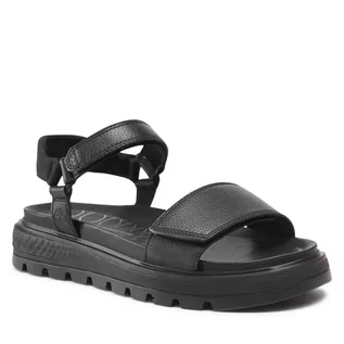 Sandały damskie - Timberland Sandały Ray City Sandal Ankl Strp TB0A2F2J0151 Black Full Grain - grafika 1