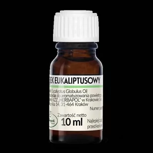 Olejek Eukaliptusowy 10 ml Herbapol Kraków - Aromaterapia - miniaturka - grafika 1