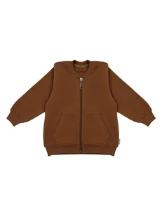 Chłopięca bluza bomberka ze stójką brązowa Nicol,r.86 - Bluzy dla chłopców - miniaturka - grafika 1