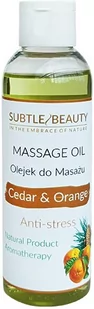 Subtle Beauty, Naturalny olejek do masażu Cedr/Orange - Antystresowy - Olejki i świece do masażu - miniaturka - grafika 1