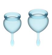 Kubeczki menstruacyjne - Satisfyer Satisfyer Feel Good Menstrual Cup Set Light Blue - Kubeczki menstruacyjne - miniaturka - grafika 1