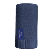 Koce i narzuty dla dzieci - Bocioland, Koc tkany, Bawełniano-Bambusowy, Paris, Deep Space, 80x100 cm - miniaturka - grafika 1