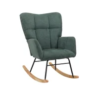 Fotele - Zielony fotel bujany Elza – Støraa - miniaturka - grafika 1