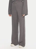 Spodnie damskie - Kontatto Spodnie dzianinowe 3M0966C Szary Relaxed Fit - miniaturka - grafika 1